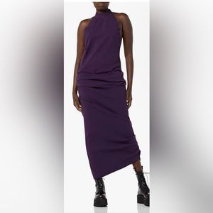 Halter plum dress